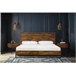 Armen Living Cusco 3-Piece Modern Wood King Bedroom Set in Brown/Black
