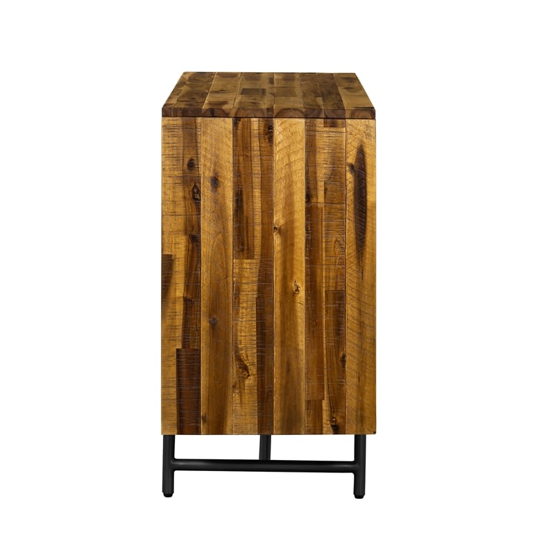 Armen Living Cusco 6-Drawer Modern Wood Dresser in Acacia Brown