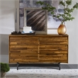 Armen Living Cusco 6-Drawer Modern Wood Dresser in Acacia Brown