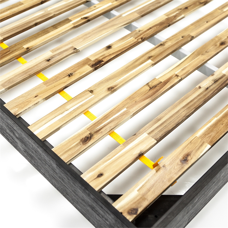 Armen Living Mohave Modern Wood Queen Platform Bed in Tundra Gray