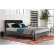 Armen Living Mohave Mid-Century Wood King Platform Bed in Tundra Gray