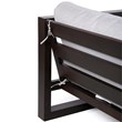 Armen Living Paradise Wood Outdoor Patio Lounge Chair in Dark Wood/Light Gray