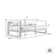 Armen Living Paradise Wood Outdoor Patio Lounge Chair in Natural/Light Gray