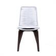 Armen Living Island Wood Outdoor Patio Dining Chair in Gray/Brown (Set of 2)