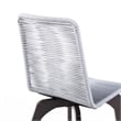 Armen Living Island Wood Outdoor Patio Dining Chair in Gray/Brown (Set of 2)