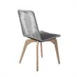 Armen Living Island Wood Outdoor Patio Dining Chair in Gray/Natural (Set of 2)