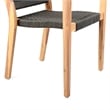 Armen Living Madsen Wood Outdoor Patio Arm Chair in Dark Gray/Natural (Set of 2)