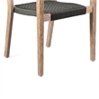 Armen Living Madsen Wood Outdoor Patio Arm Chair in Dark Gray/Teak (Set of 2)