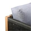 Armen Living Sienna Modern Wood & Fabric Outdoor Patio Sofa in Natural/Gray