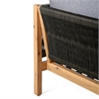 Armen Living Sienna Modern Wood & Fabric Outdoor Patio Sofa in Natural/Gray