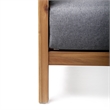 Armen Living Sienna Modern Wood & Fabric Outdoor Patio Sofa in Natural/Gray