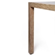 Armen Living Sienna Wood and Stone Outdoor Patio Dining Table in Teak