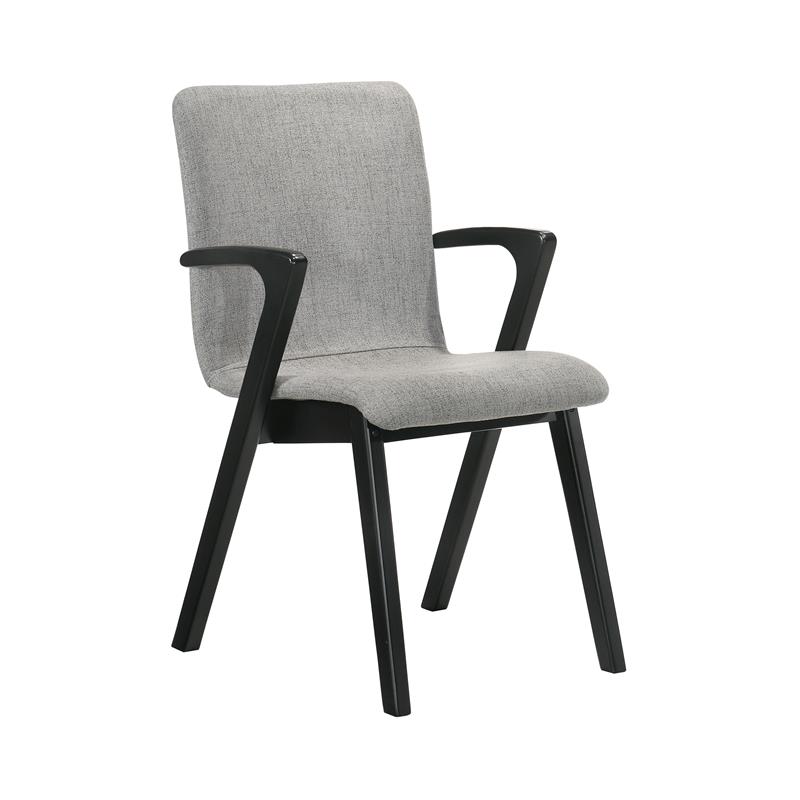 Armen Living Venus Varde 5-Piece Wood Dining Table and Chair Set in Black/Gray