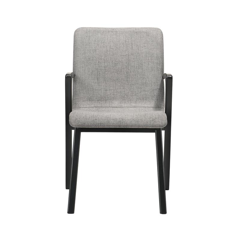 Armen Living Venus Varde 5-Piece Wood Dining Table and Chair Set in Black/Gray