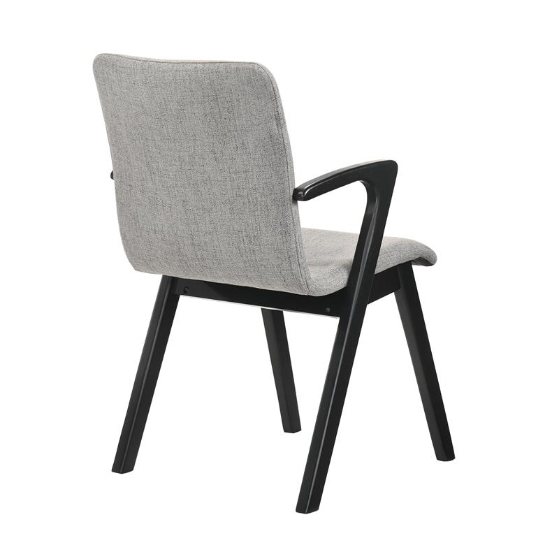 Armen Living Venus Varde 5-Piece Wood Dining Table and Chair Set in Black/Gray