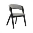 Armen Living Venus Rowan 5PC Wood Dining Table and Chair Set in Black/Gray