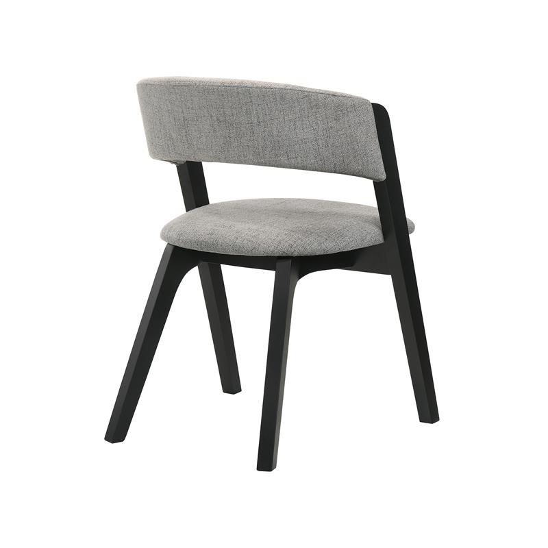 Armen Living Venus Rowan 5PC Wood Dining Table and Chair Set in Black/Gray