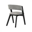Armen Living Venus Rowan 5PC Wood Dining Table and Chair Set in Black/Gray