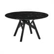 Armen Living Venus Polly 5-Piece Wood Dining Table and Chair Set in Black/Gray