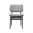 Armen Living Venus Lima 5PC Modern Wood Dining Table and Chair Set in Black/Gray