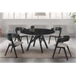 Armen Living Venus Jackie 5PC Wood Dining Table and Chair Set in Black/Gray