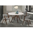 Armen Living Venus Rowan 5-Piece Wood Dining Table & Chair Set in Walnut/Gray