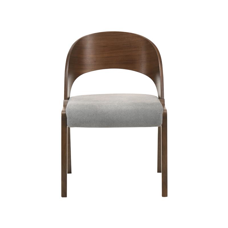 Armen Living Venus Polly 5-Piece Wood Dining Table & Chair Set in Walnut/Gray
