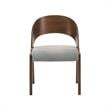 Armen Living Venus Polly 5-Piece Wood Dining Table & Chair Set in Walnut/Gray