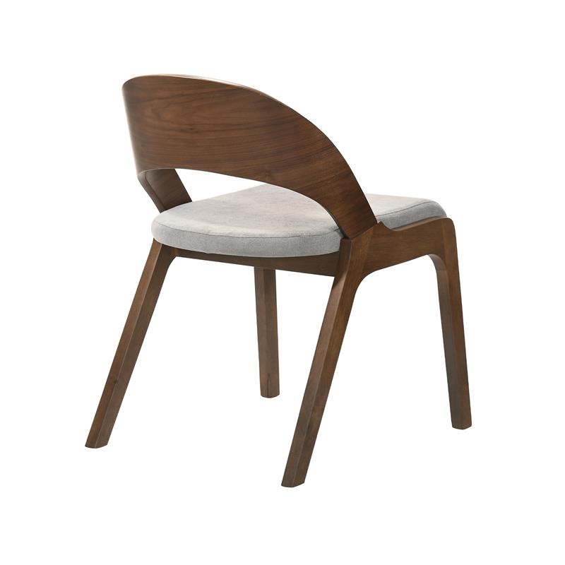 Armen Living Venus Polly 5-Piece Wood Dining Table & Chair Set in Walnut/Gray