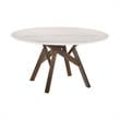 Armen Living Venus Polly 5-Piece Wood Dining Table & Chair Set in Walnut/Gray
