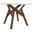 Armen Living Venus Polly 5-Piece Wood Dining Table & Chair Set in Walnut/Gray