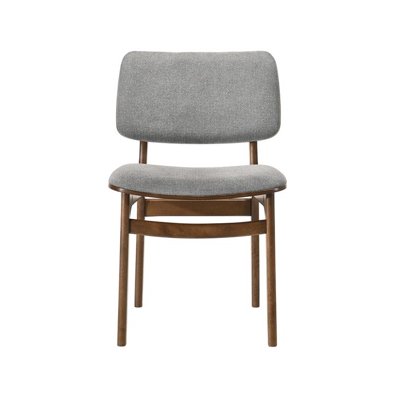 Armen Living Venus Lima 5-Piece Wood Dining Table & Chair Set in Walnut/Gray