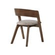 Armen Living Venus Jackie 5-Piece Wood Dining Table & Chair Set in Walnut/Gray