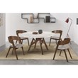 Armen Living Venus Jackie 5-Piece Wood Dining Table & Chair Set in Walnut/Gray