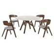 Armen Living Venus Jackie 5-Piece Wood Dining Table & Chair Set in Walnut/Gray