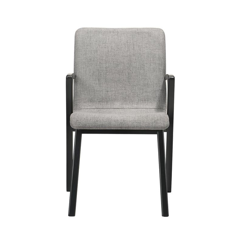 Armen Living Laredo Varde 5PC Wood Dining Table and Chair Set in Black/Gray