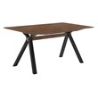 Armen Living Laredo Rowan 5PC Wood Dining Table and Chair Set in Black/Gray