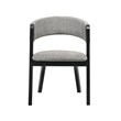 Armen Living Laredo Rowan 5PC Wood Dining Table and Chair Set in Black/Gray