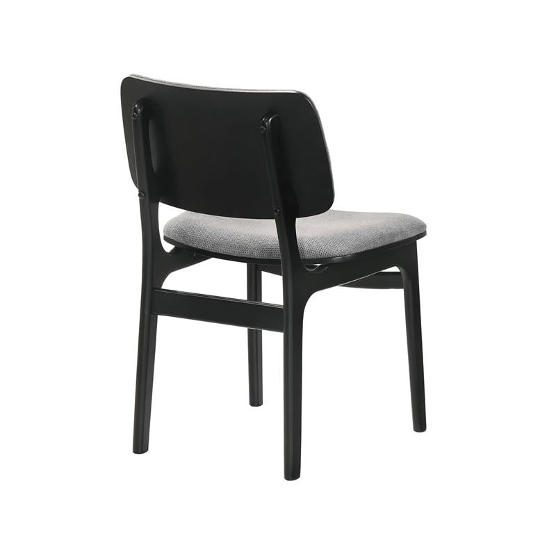 Armen Living Laredo Lima 5PC Wood Dining Table and Chair Set in Black/Gray