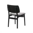 Armen Living Laredo Lima 5PC Wood Dining Table and Chair Set in Black/Gray