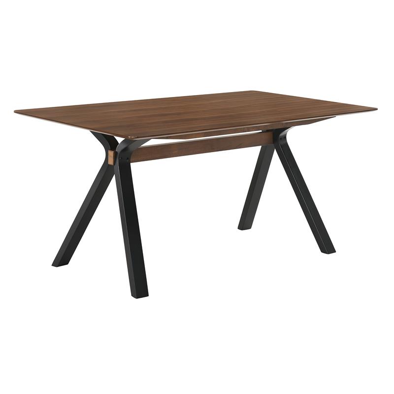 Armen Living Laredo Lima 5PC Wood Dining Table and Chair Set in Black/Gray