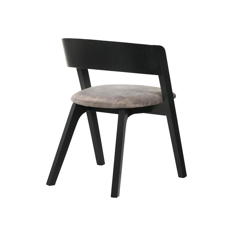 Armen Living Laredo Jackie 5PC Wood Dining Table and Chair Set in Black/Gray