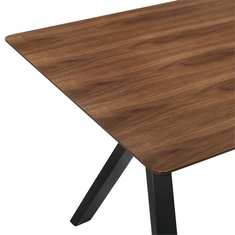 Armen Living Laredo Jackie 5PC Wood Dining Table and Chair Set in Black/Gray