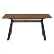 Armen Living Laredo Rowan 5-Piece Wood Dining Table and Chair Set in Walnut/Gray