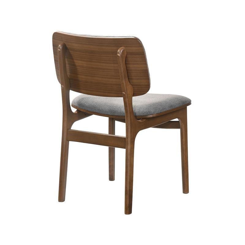 Armen Living Laredo Lima 5-Piece Wood Dining Table & Chair Set in Walnut/Gray