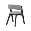 Armen Living Cirque Rowan 5-Piece Wood Dining Table and Chair Set in Black/Gray