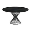 Armen Living Cirque Rowan 5-Piece Wood Dining Table and Chair Set in Black/Gray