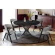 Armen Living Cirque Rowan 5-Piece Wood Dining Table and Chair Set in Black/Gray