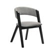 Armen Living Cirque Rowan 5-Piece Wood Dining Table and Chair Set in Black/Gray