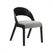 Armen Living Cirque Polly 5-Piece Wood Dining Table and Chair Set in Black/Gray